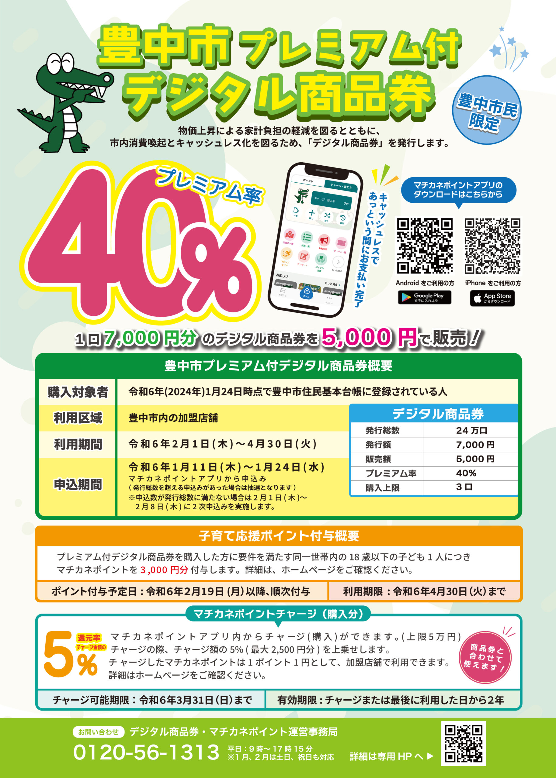 「豊中市プレミアム付デジタル商品券事業」始まります！